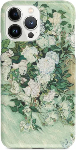Vista 9 de Inspired Cases - Funda con textura 3D para iPhone Xs Max - Funda protectora de goma para Apple iPhone Xs Max - Vincent Van Gogh - Rosas