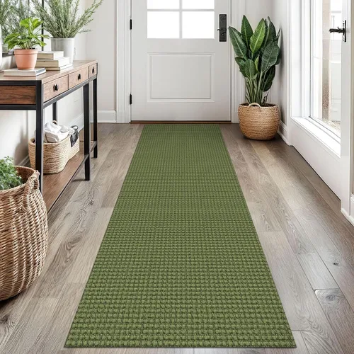 Vista 72 de EARTHALL Alfombra tejida de 2 x 3 pies, lavable para entrada, alfombra trenzada antideslizante, alfombra para puerta interior y exterior, alfombra