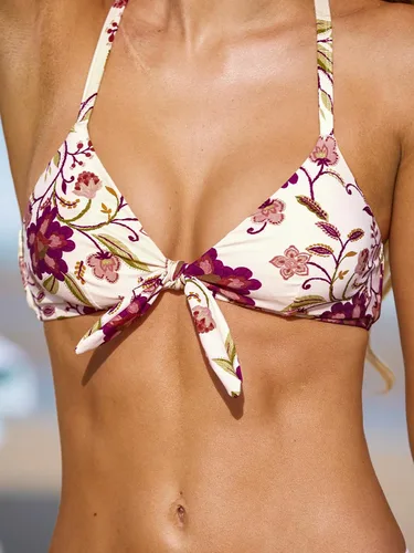 Vista 44 de CUPSHE - Conjunto de bikini de dos piezas para mujer, estampado floral y detalle de nudo de conejo