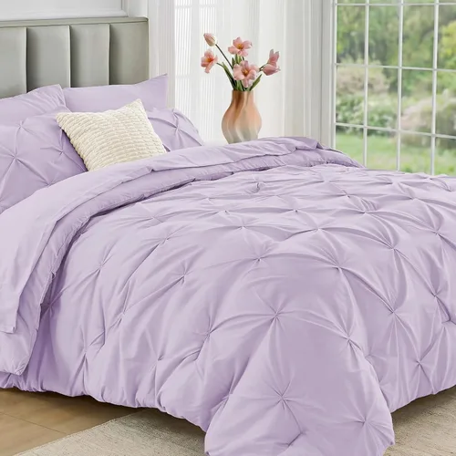 Vista 63 de JOLLYVOGUE Juego de edredón tamaño individual de 5 piezas – Juego de ropa de cama tamaño individual en una bolsa para todas las estaciones