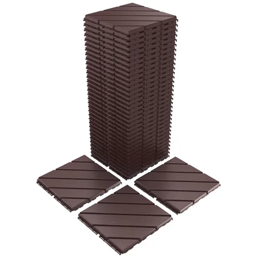 Vista 8 de VANCASTLE - Baldosas entrelazadas de 12 x 12 pulgadas, para exteriores, impermeables, para patio, piscina, garaje y gimnasio, 1 pie cuadrado, Marrón