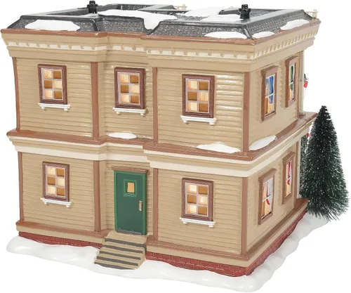 Vista 2 de Department 56 Snow Village Holiday Apartment Flats - Edificio iluminado, 7.2 pulgadas, multicolor