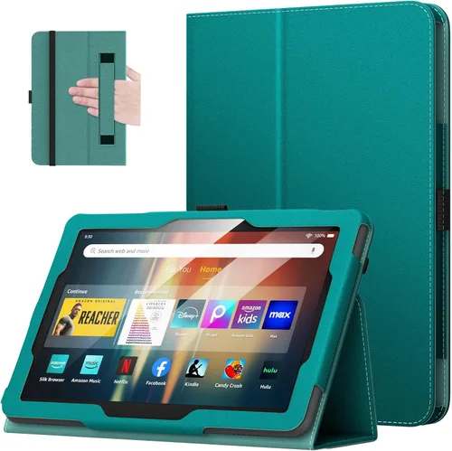 Vista 34 de MoKo - Funda compatible con la tablet Kindle Fire HD 8 y 8 Plus (10ª generación, versión de 2020), funda de soporte plegable y diseño delgado