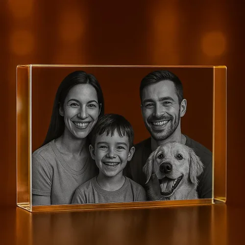 Vista 11 de Corazón de Cristal 3D Personalizado con Foto – Imagen Personalizada Grabada con Láser en Vidrio – Regalo Conmemorativo, de Boda, Aniversario