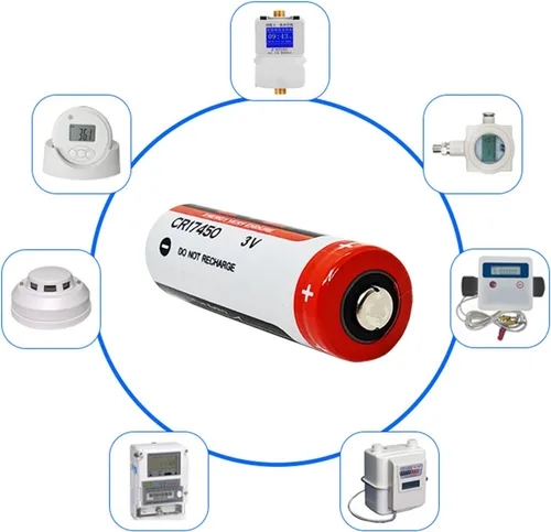 Vista 4 de Paquete de 2 baterías de litio CR17450 2400mAh 3V reemplazo PLC batería de control industrial