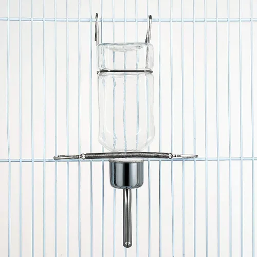 Vista 4 de Botella de agua para animales pequeños, dispensador de agua sin goteo, fuente de hidratación por gravedad, alimentador para perros, gatos, conejos