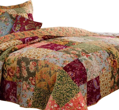 Vista 4 de Benjara Kamet - Juego de edredón de 5 piezas de tela tamaño Queen con estampados florales, multicolor
