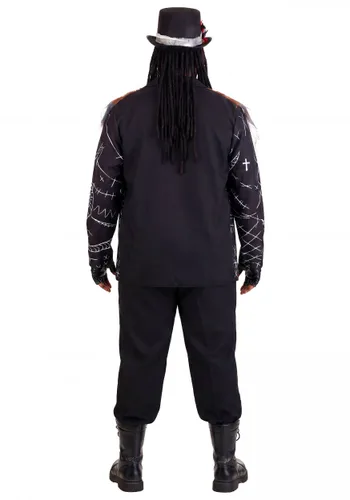 Vista 2 de Disfraz de Sacerdote Vudú Talla Plus para Hombre Multicolor