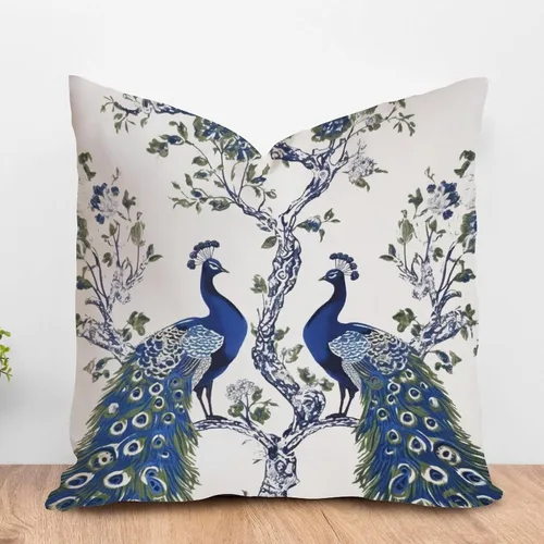 Vista 16 de ArogGeld Fundas de almohada de antílope blanco y flor azul de granja de acuarela animal azul ciervos blancos de lino blanco funda de almohada