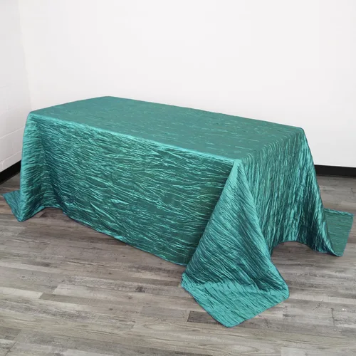 Vista 15 de Mantel rectangular de tafetán arrugado de 60 x 102 pulgadas, color rubor, manteles rectangulares para mesas rectangulares de 6 pies, mantel