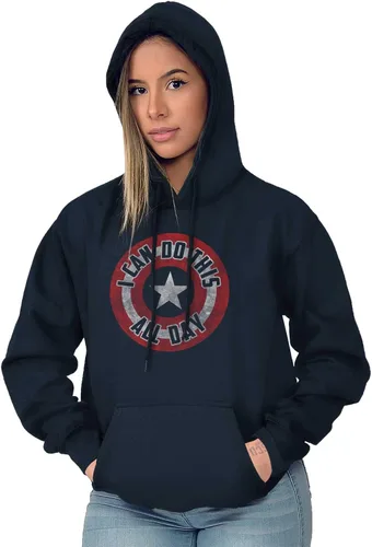Vista 3 de Brisco Brands I Can Do This All Day Star Shield Hoodie Sweatshirt Women Men