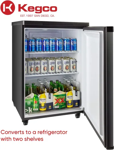 Vista 4 de Kegco HBK309B-1 Dispensador de barriles, negro