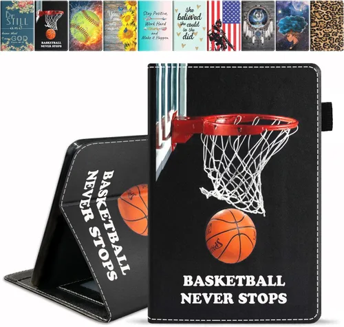 Vista 22 de Funda para tablet Amazon Fire HD 10 de 10.1 pulgadas (9ª/7ª generación, versión 2019/2017) – Funda de piel sintética con soporte para tarjeta