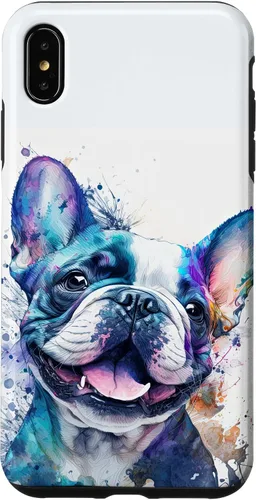 Vista 11 de Cute Frenchie Watercolor Splash Frenchie Puppy Case for iPhone 17
