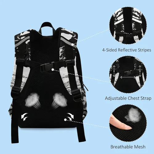 Vista 4 de Glaphy Mochilas para niños, Motocicleta, Mochilas Daypack