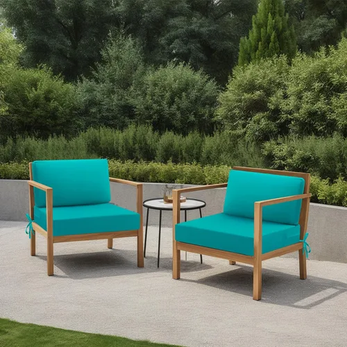 Vista 2 de idee-home - Cojines de exterior para muebles de patio, cojín de asiento para exteriores