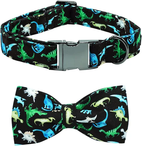 Vista 8 de Collar para perro, con estampado de tiburón, collar para cachorro, collar para mascotas, collar de lazo para perros, suave, duradero, ajustable