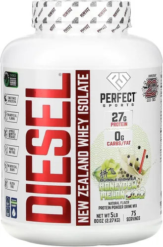 Vista 13 de PERFECT SPORTS Diesel 100% aislado de proteína de suero de Nueva Zelanda Endulzado con stevia, sin ingredientes artificiales, apto para dieta keto