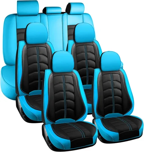 Vista 23 de Funda de asiento de auto de 7 asientos para Nissan Armada 2004-2023, funda de asiento duradera, resistente al desgaste, impermeable, transpirable
