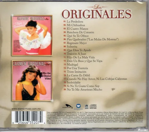 Vista 2 de CARMEN CARDENAL (EDICION LIMITADA) 2 EN 1 "LOS ORIGINALES PEERLESS,EL RESCATE DE LA BUENA MUSICA".