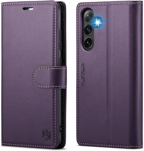 Vista 8 de FLIPALM - Funda tipo cartera para Samsung Galaxy A26 5G, color negro Titular de la tarjeta, bloqueo RFID, cuero PU Folio Flip, Kickstand, cubierta
