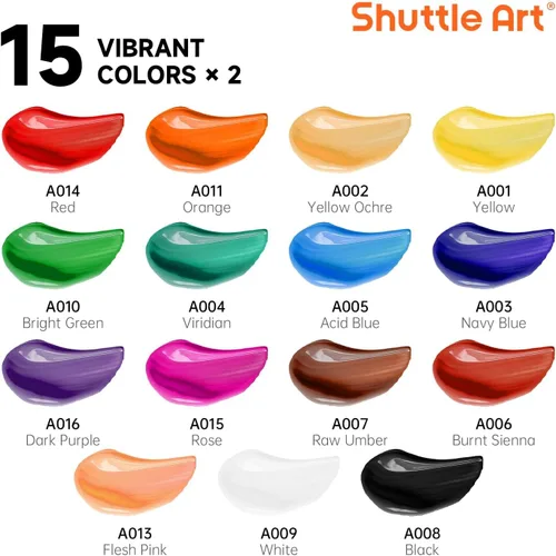 Vista 7 de Shuttle Art Kit de pintura para adultos y parejas, kit de pintura para citas nocturnas y manualidades, con 2 paquetes de pintura de 15 colores, 2