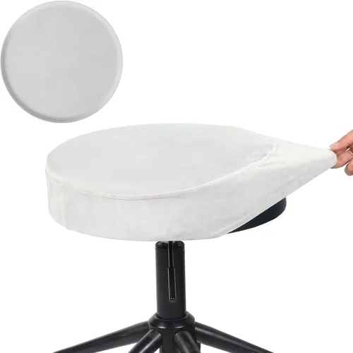 Vista 11 de SINOSSO Funda para taburete de bar, terciopelo súper suave de diámetro.11-13 pulgadas, redonda, elástica, lavable, a prueba de polvo para muebles