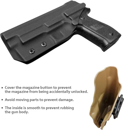 Vista 5 de Funda para Sig P226 IWB / OWB Kydex: Sig Sauer P226 de tamaño completo de 4.4'' de cañón - Portador oculto en la cintura interior / Portador