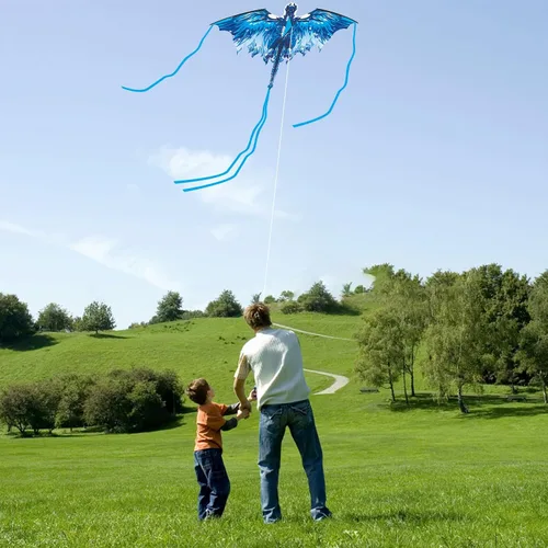 Vista 9 de Large Dragon Kite for Kids & Adults, Easy to Fly Outdoor Beach Park Kite