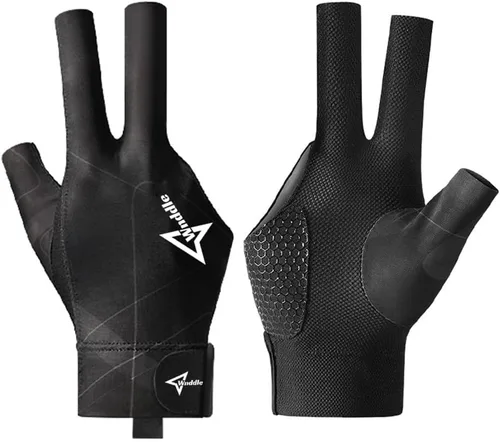 Vista 9 de Guantes de billar para mano izquierda, guantes de billar para mano izquierda, 3 dedos, guante deportivo de billar tallas populares para hombres