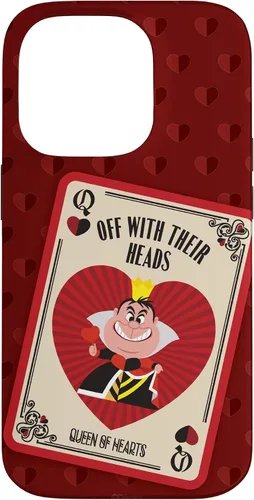 Vista 17 de Disney Carcasa para iPhone 17, diseño de villanos, la reina de corazones con sus cabezas, color rojo
