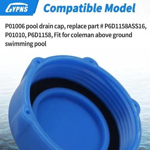 Vista 7 de Tapa de válvula de drenaje de piscina para Coleman sobre el suelo piscina P01006 Accesorios de repuesto