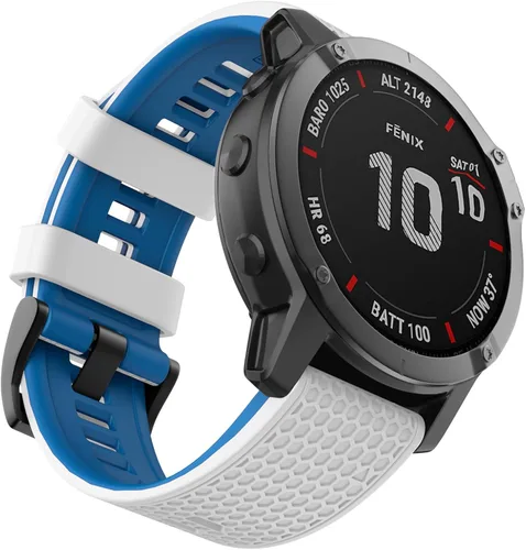 Vista 14 de OVERSTEP Correas de ajuste rápido de 0.866 in para Garmin Fenix 5/Fenix 6/Fenix 7, correa de repuesto de silicona suave compatible con Garmin