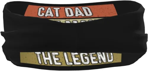 Vista 5 de Cat Dad The Man The Myth The Legend Headband for Men Women Sports Sweatband for Fitness Exercise Moisture Wicking Running Yoga Hairbands
