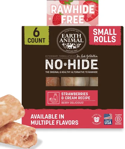 Vista 12 de Earth Animal No Hide - Masticables sin cuero para perros pequeños, sabor a tocino y queso de hamburguesa de la parrilla, libres de cuero crudo - 6