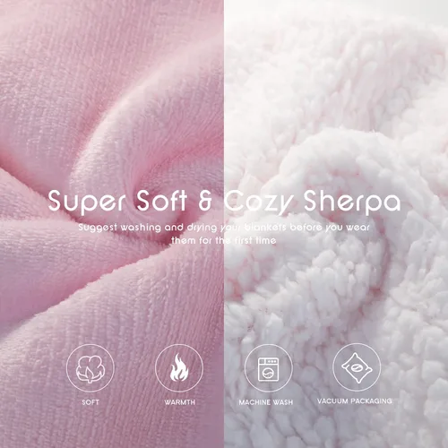 Vista 5 de American Trends Wearable Blanket Hoodie, Oversized Sherpa Warm Hoodie Blanket Thick Sweatshirt, Gift for Women Men Girls