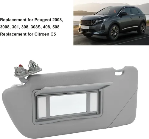 Vista 2 de Reemplazo de visera solar, 8163EG 98158119ZQ 98158116ZQ - Visera solar para automóvil del lado izquierdo del conductor para 2008 3008 308 308S 408