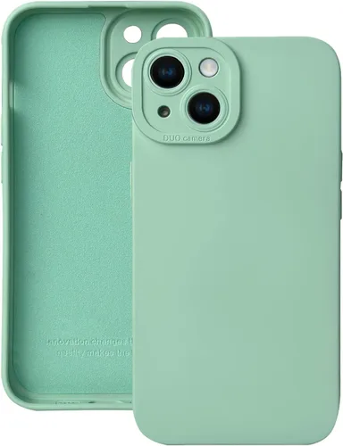 Vista 18 de LOOKSEVEN Funda para iPhone 13, carcasa trasera de goma TPU de silicona negra compatible con iPhone 13 (6.1 pulgadas)