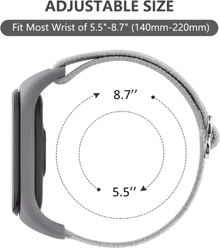 Vista 3 de Wanme Bandas para Amazfit Band 5 correas de repuesto para mujeres y hombres, paquete de 2 correas deportivas elásticas suaves compatibles