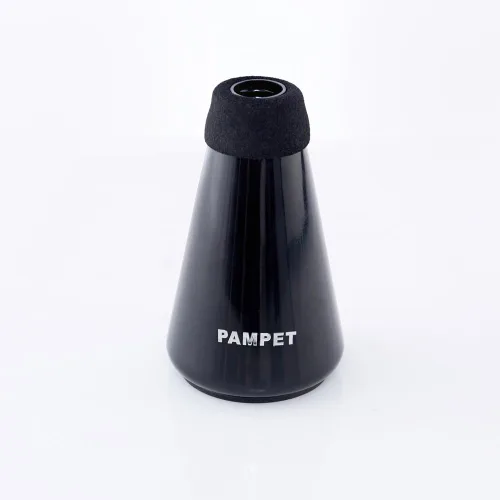 Vista 2 de Pampet - Silenciador para trompeta de práctica, ligero, recto (negro) Accesorios para trompetistas Practica Silenciador de trompeta