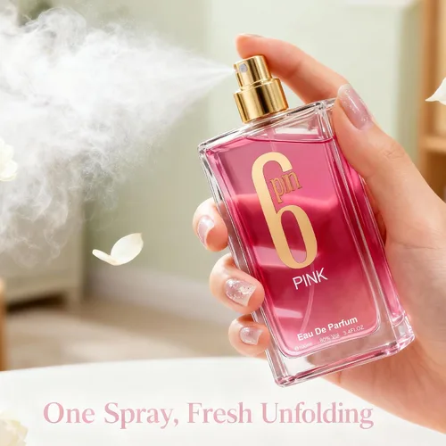 Vista 6 de A CENTER 6pm Pink - Perfume estilo colonia para mujer, 3.4 fl oz, suave floral, Eau de Parfum Suave almizcle y aroma amaderado, regalo para ella