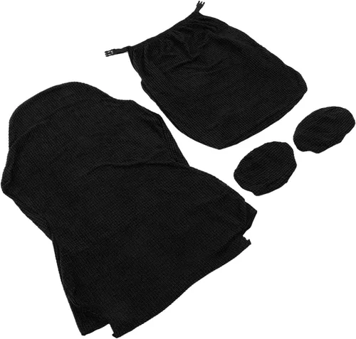 Vista 8 de Funda para silla de color puro, protector de asiento suave para silla de escritorio para silla de oficina, comedor (negro)