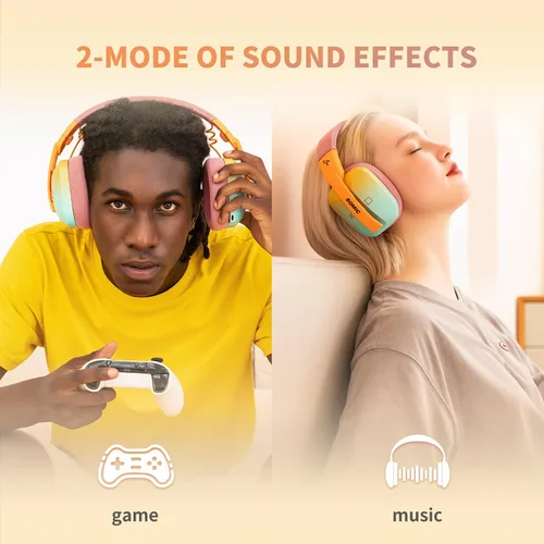 Vista 5 de SOMIC G810 Wireless Headset 2.4G Low Latency Headset for PC PS4 PS5 Laptop, Bluetooth 5.2 Wireless Headphone with Built-in Mic, 50H Playtime, RGB