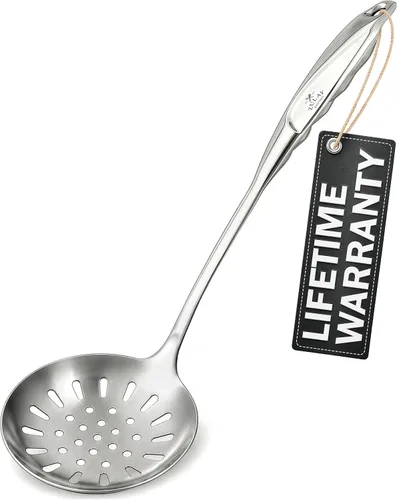 Vista 14 de Zulay Kitchen Premium Soup Ladle - 12" Stainless Steel with Non-Slip Silicone Handle (Pack of 3)
