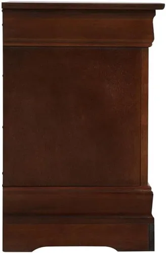 Vista 7 de Glory Furniture Mesita de noche Louis Phillipe con 2 cajones en capuchino
