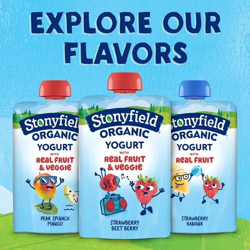 Vista 7 de STONYFIELD FARM Yogur orgánico de fresa, remolacha y bayas, 3.5 onzas