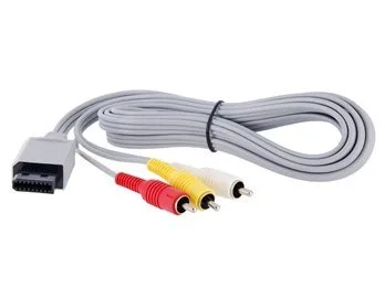 Vista 2 de Childhood 1.8M Audio Video AV RCA Video Composite Cable Cord For Nintendo Wii Console