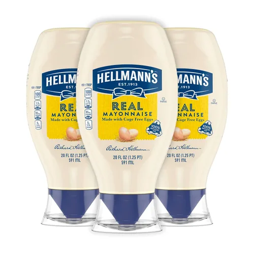 Vista 11 de Hellmann's Dijo-Mayo - Mayonesa suave y sabrosa Drss para papas fritas, hamburguesas, ensaladas de papa, sándwiches, aderezo de mayonesa con Dijon