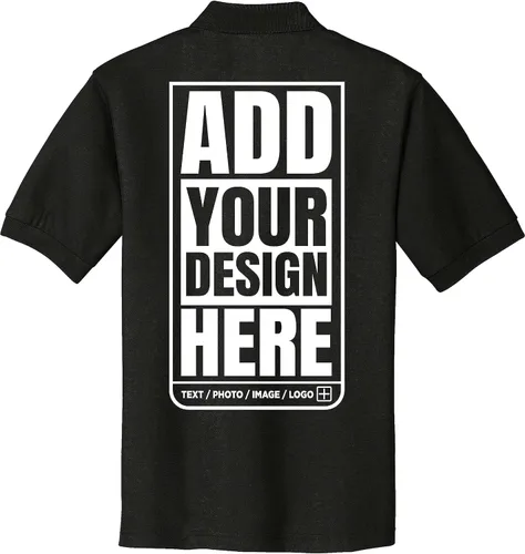 Vista 3 de S4E Diseña tu propia camiseta polo premium personalizada con tacto de seda