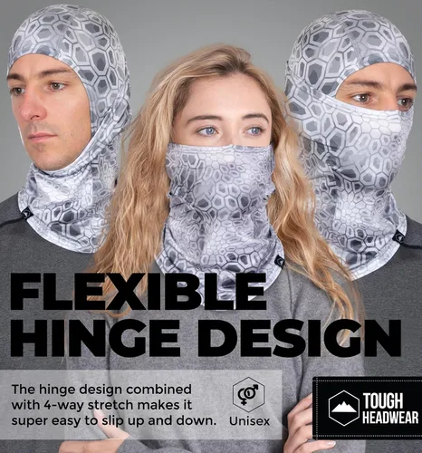 Vista 5 de Tough Headwear Pasamontañas de invierno, máscara de esquí resistente al viento y cubierta facial de invierno para hombres y mujeres, máscara facial